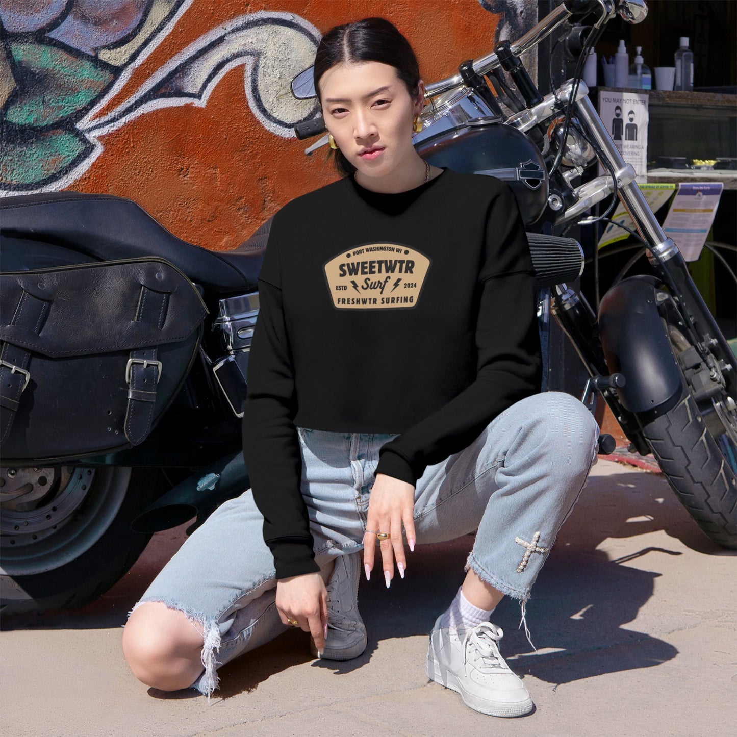 Sweetwtr Icon Women's Cropped Sweatshirt