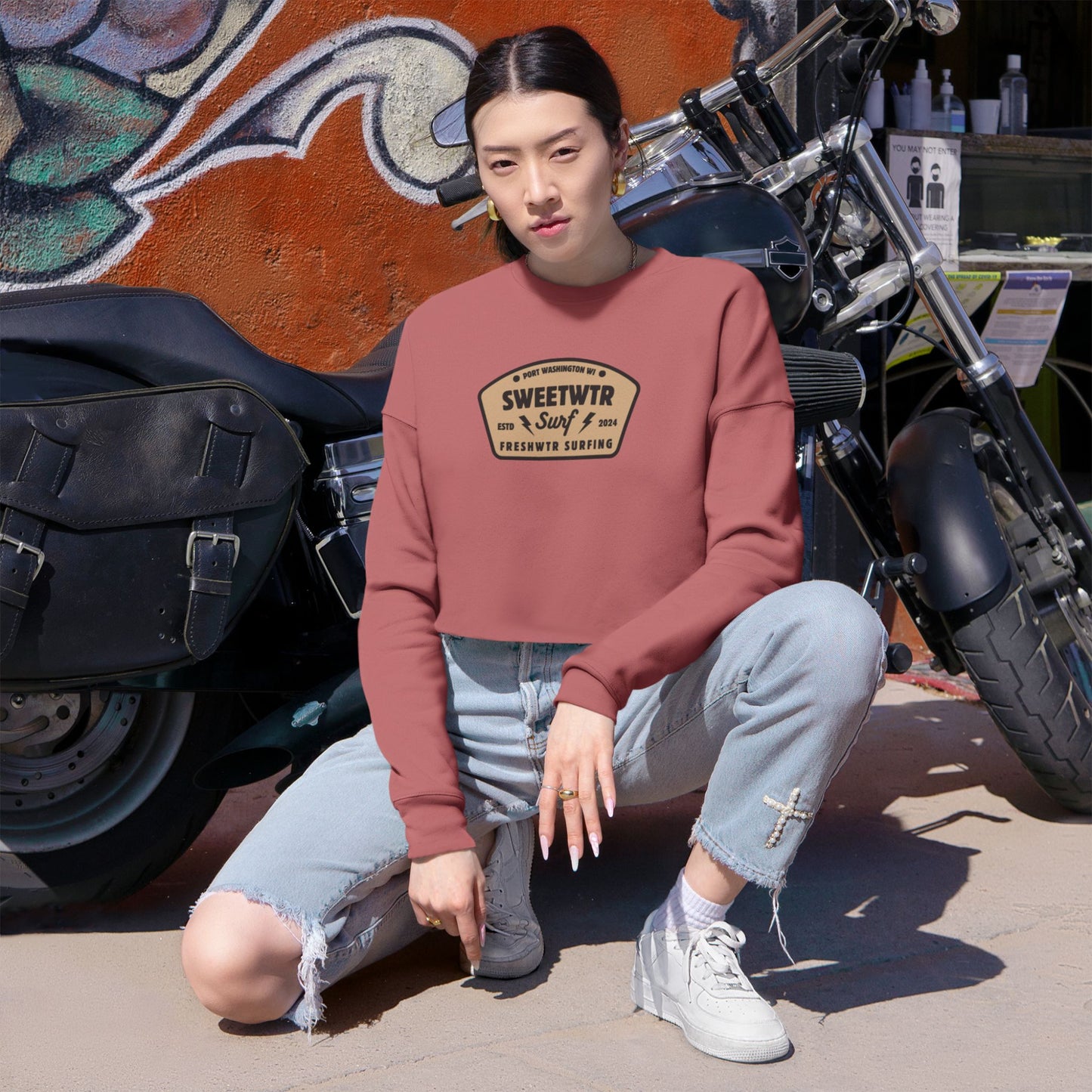 Sweetwtr Icon Women's Cropped Sweatshirt