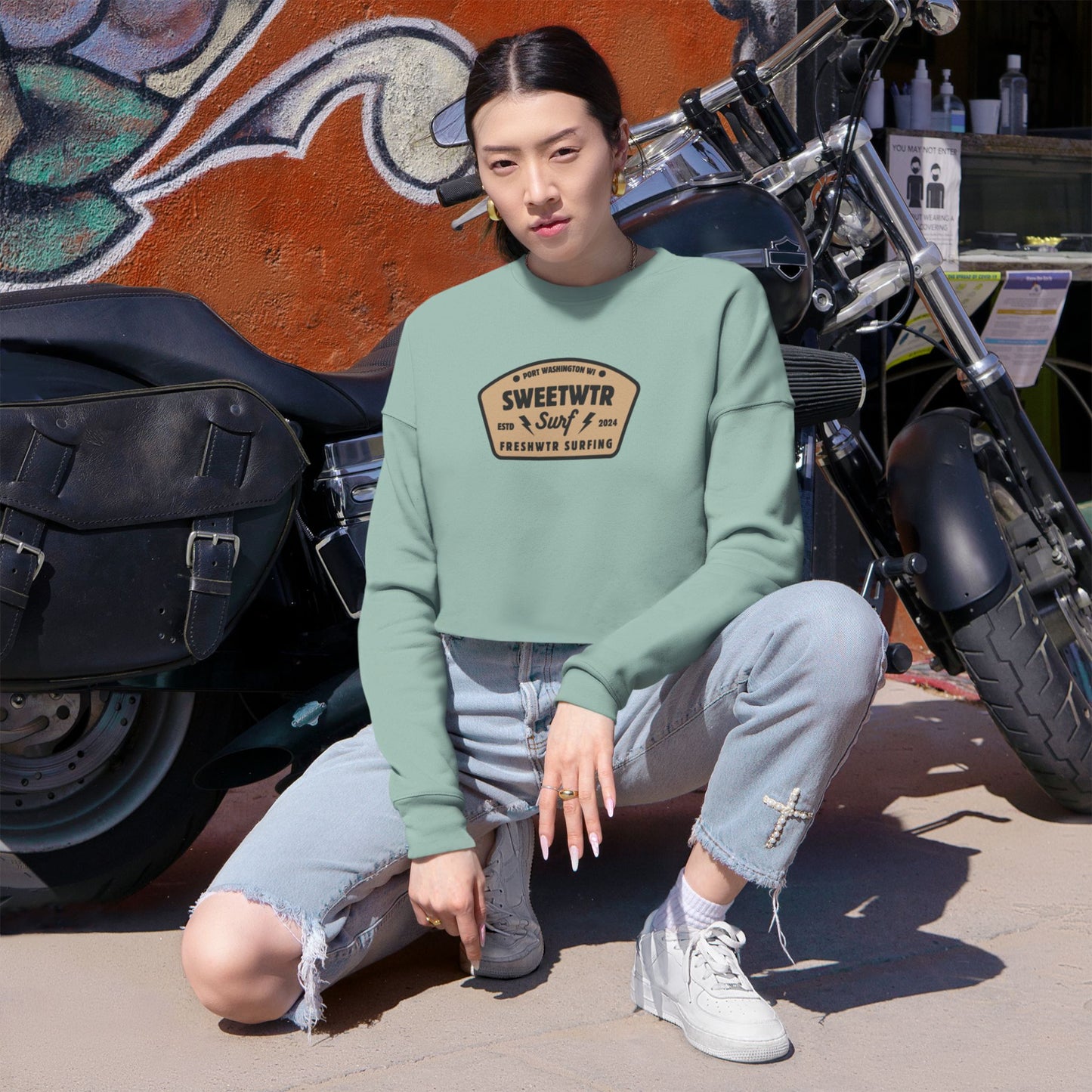 Sweetwtr Icon Women's Cropped Sweatshirt