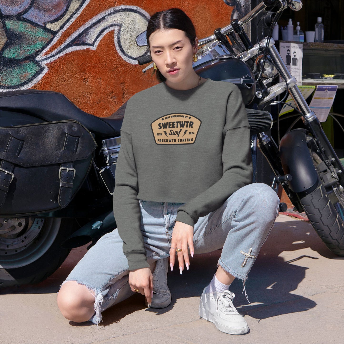 Sweetwtr Icon Women's Cropped Sweatshirt