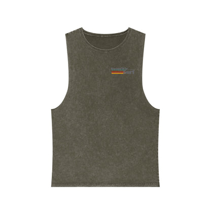 Unisex Stonewash Retro Tank