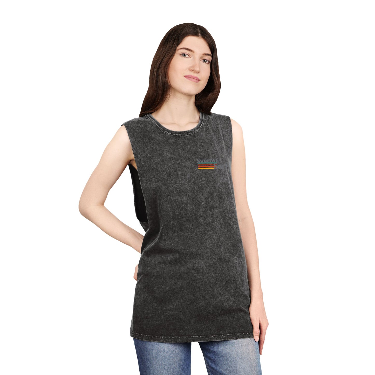 Unisex Stonewash Retro Tank