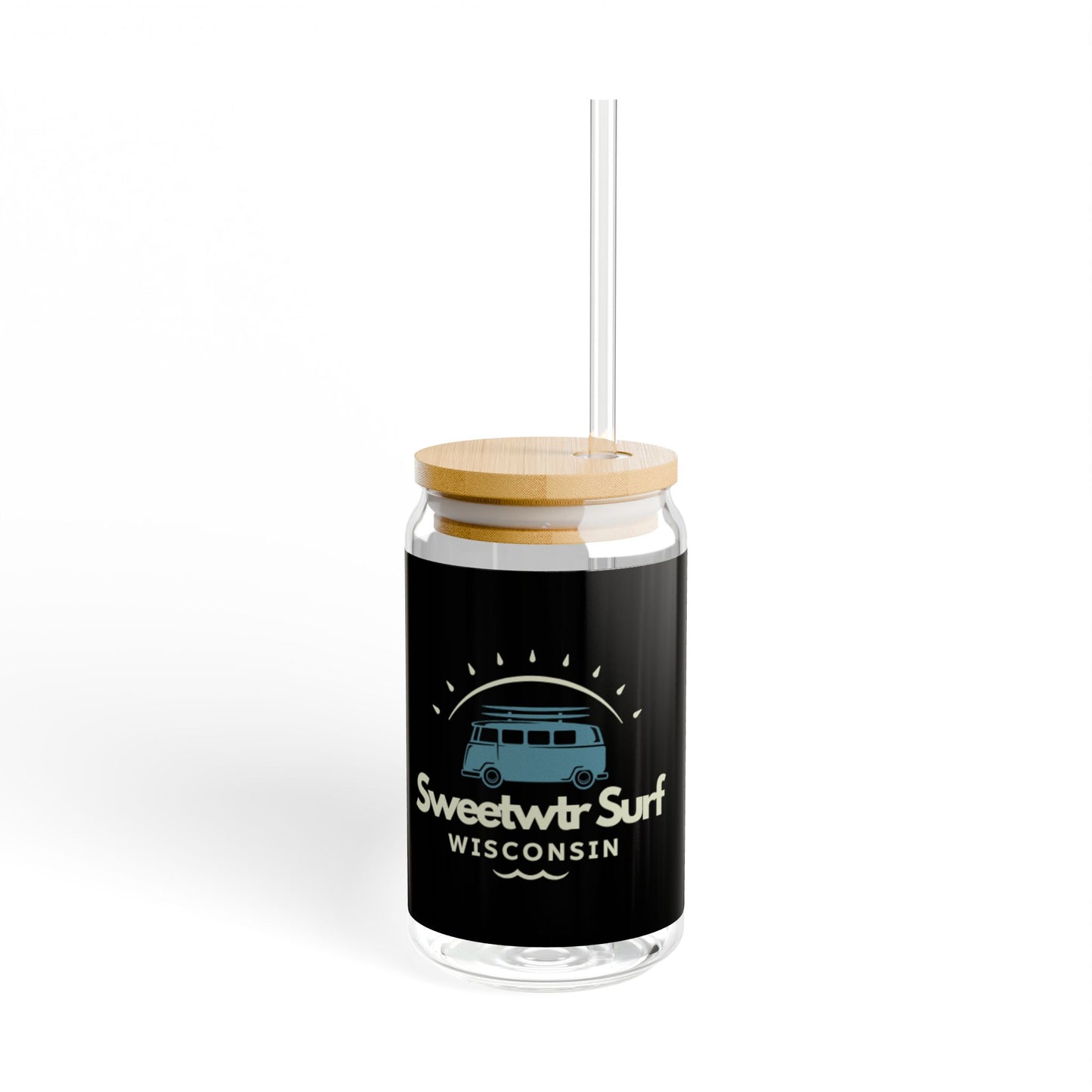Sweetwater Surf 16oz Sipper Glass with Bamboo Lid