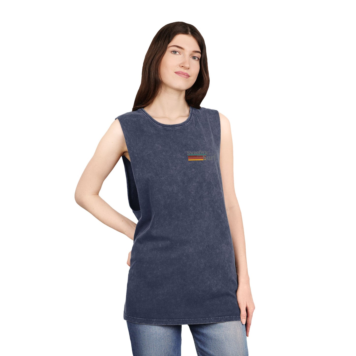 Unisex Stonewash Retro Tank