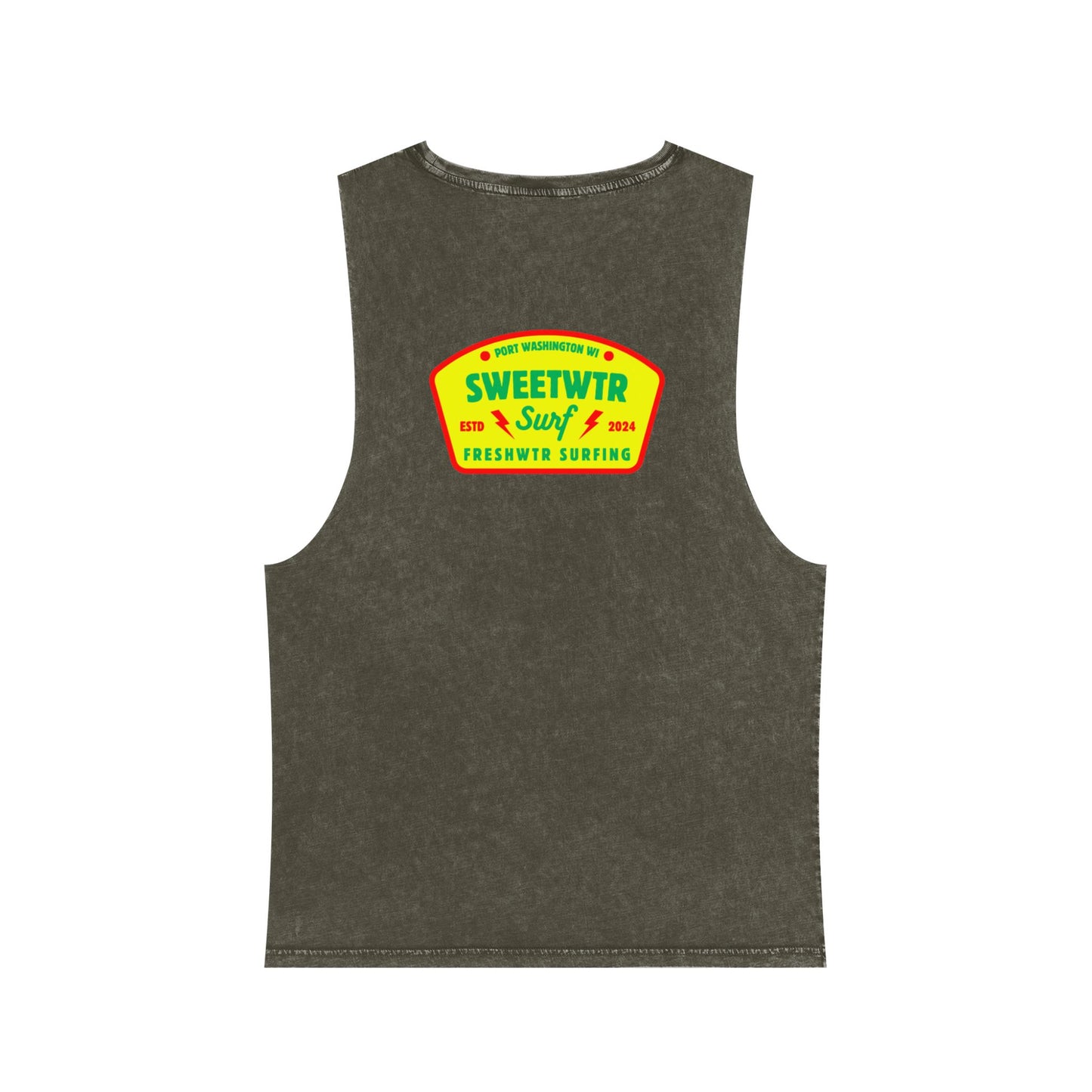 Unisex Stonewash Rasta Tank