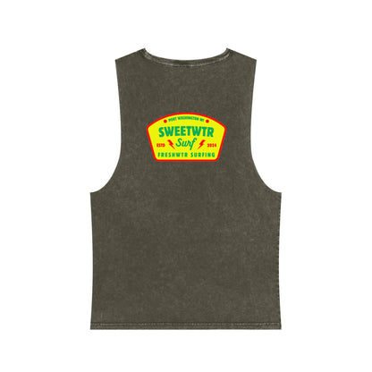 Unisex Stonewash Rasta Tank