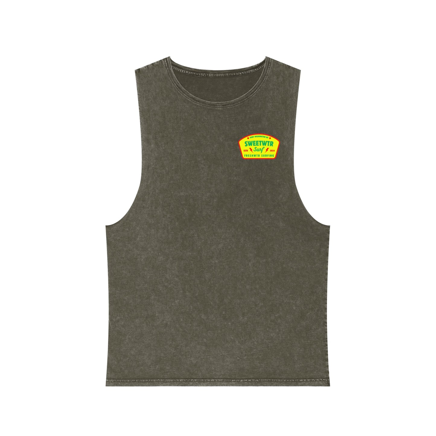 Unisex Stonewash Rasta Tank