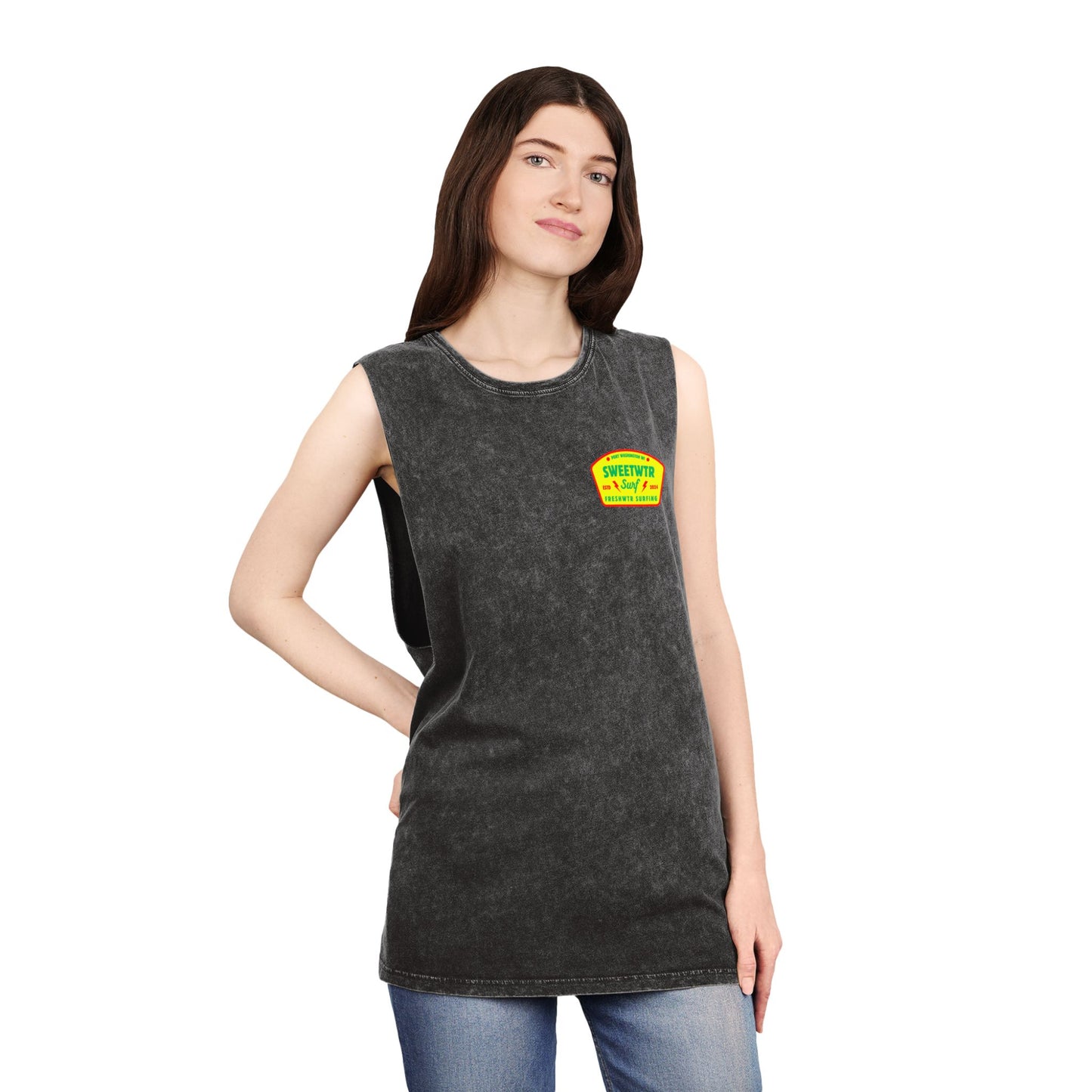 Unisex Stonewash Rasta Tank
