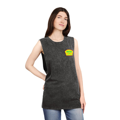Unisex Stonewash Rasta Tank