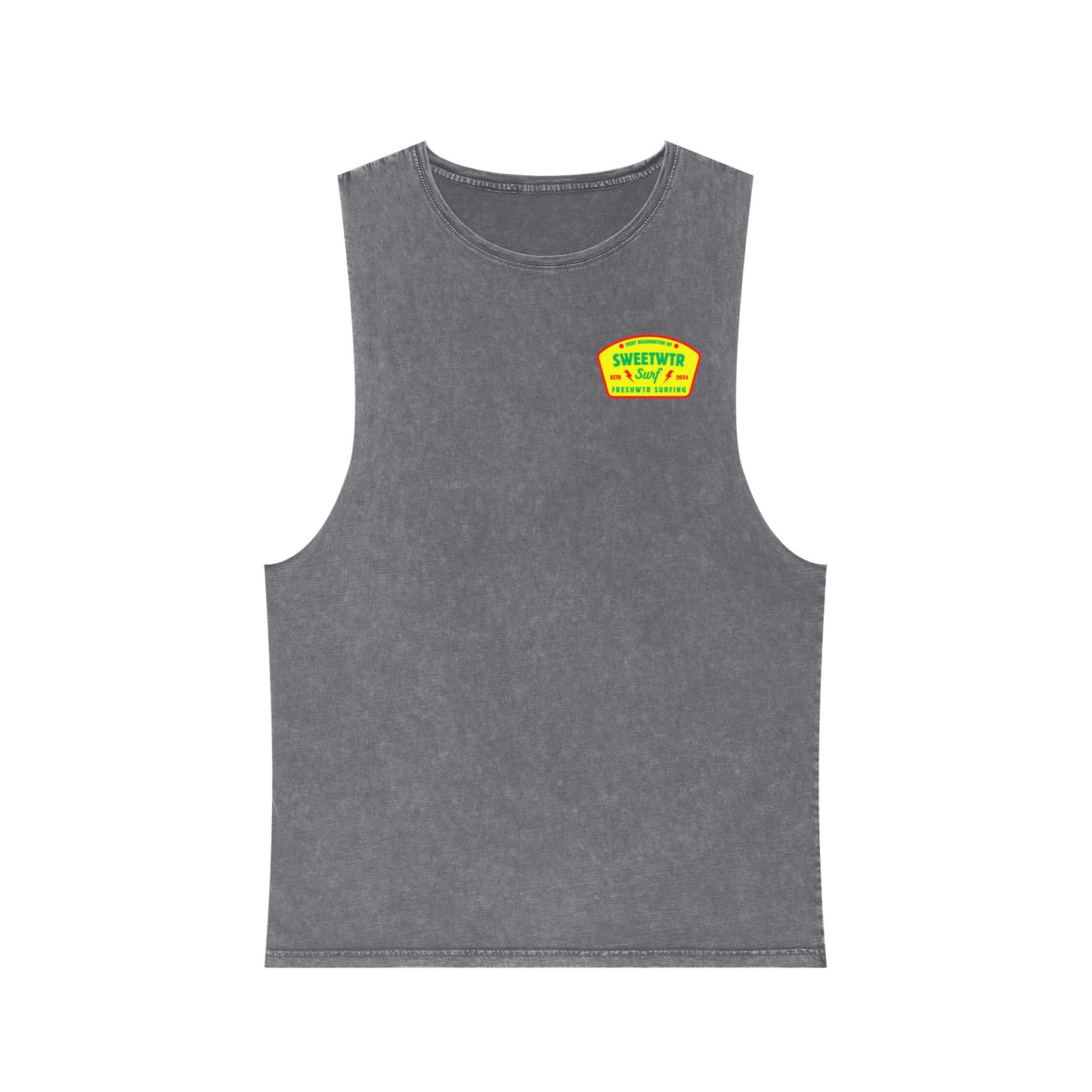 Unisex Stonewash Rasta Tank