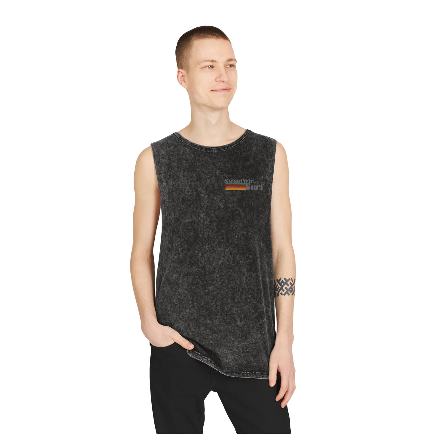 Unisex Stonewash Retro Tank
