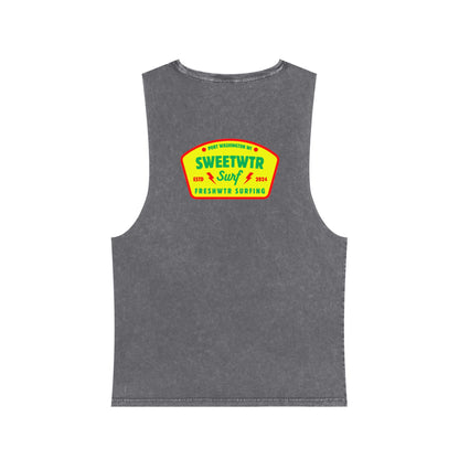 Unisex Stonewash Rasta Tank